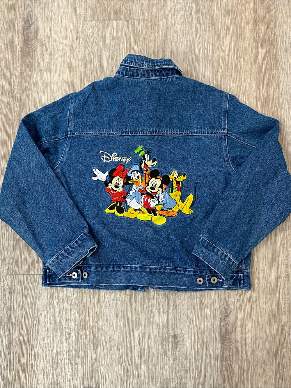 Disney Mickey Fab 5 Embroidered Denim Button Jacket - XL